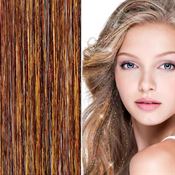 Bling glitter Extensions, 100 glitterhårstrå, 80 cm, mokkabrun