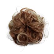 Messy Bun Hårelastikk med krøllete kunstig hår - Blond / kobberblandin