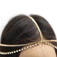 Bohemian head chain - Guld og diamant
