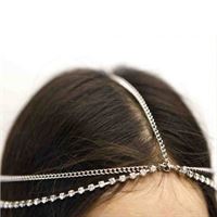 Bohemian Head Chain hovedsmykke i sølv og diamanter