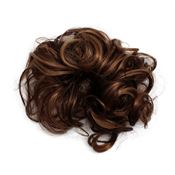 Messy Bun Hair elastisk med krøllete kunstig hår - Dark brown & Light Brown Mix 