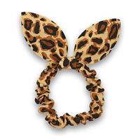 Scrunchie med bow  - Leopard