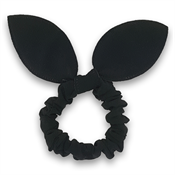 Scrunchie med bow - svart