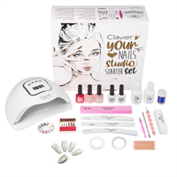 CLAVIER Nail Starter Kit - Pro Gellakksett med 90W negltørker med display, farger og tilbehør - Your Nails Studio Starter PRO Kit Set