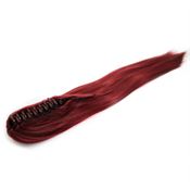 Pony tail extensions syntet Krokodilleklemme  Straight  Rød 33# Claw