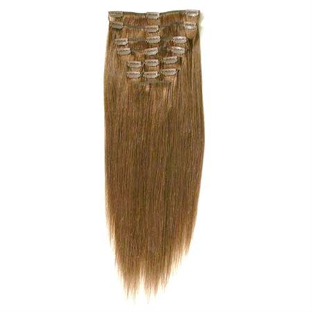 Clip On Hair Extensions 40 cm #12 Lysebrun