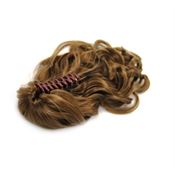 Pony tail extensions syntetisk,  Krokodilleklemme  Straight Lysebrun 6# Claw