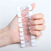 Semi Cured Gel Nail Stickers / Selvklebende neglelakk - Classic French(JK-331)