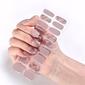 Semi Cured Gel Nail Stickers, selvklebende, Golden Taupe (JK-211)