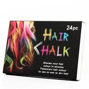 Sett med hårkritt fl. farger - 24 pack