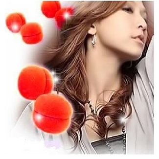 Sponge Hair Curler Balls (6 stk, rød)