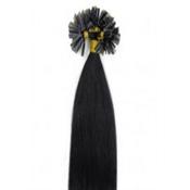 50 cm Nail Hair extensions 1# Svart