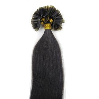 50 cm Nail Hair Extensions 1B# Svartbrun