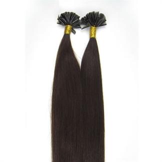 50 cm Nail Hair Extensions 2# Mørkebrun