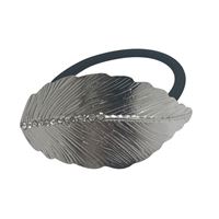 SOHO® Elastisk Hårstrikk - blad  - sølv
