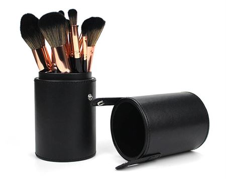 Makeupbørster - svart - 10 stk