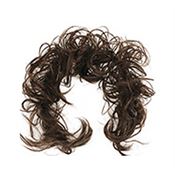 Messy Curly hårstykke for knoll, Medium Askebrun #8