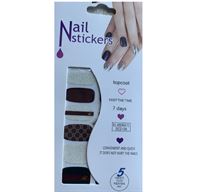 Nail Stickers - Nail Wrap 12 stk. no. 17