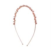 SOHO Hårbøyle med strass og perler, Rose Gold