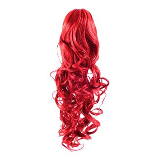 Pony tail Fiber extensions Curly Total Red