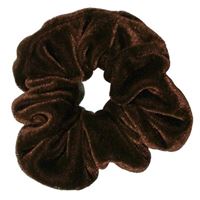 Scrunchie Cotton Hårstrikk - Brun