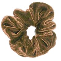 Scrunchie Cotton Hårstrikk - Lysebrun