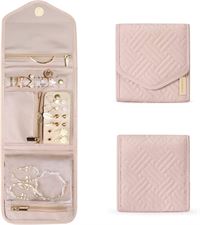 UNIQ Smykkeorganizer til Reise - Liten Sammenleggbar Veske - Soft Pink