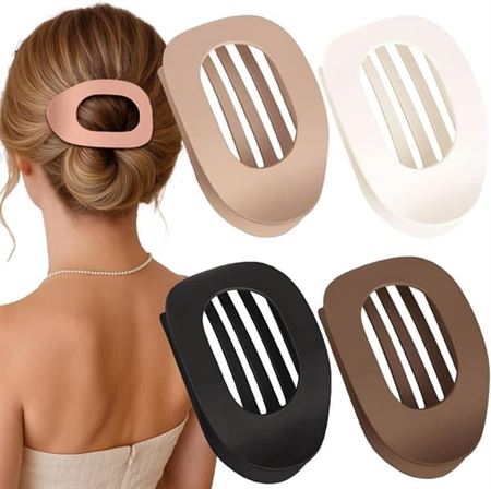 SOHO 4-pak Hårklemmer – Sterkt Grep, Ergonomisk Design<