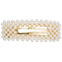 SOHO Mila hårspenne med hvite perler, gull - No 6273