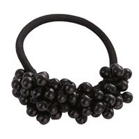 SOHO Mila hårstrikk med svarte perler - No 6278