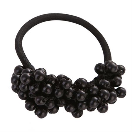 SOHO Mila hårstrikk med svarte perler - No 6278