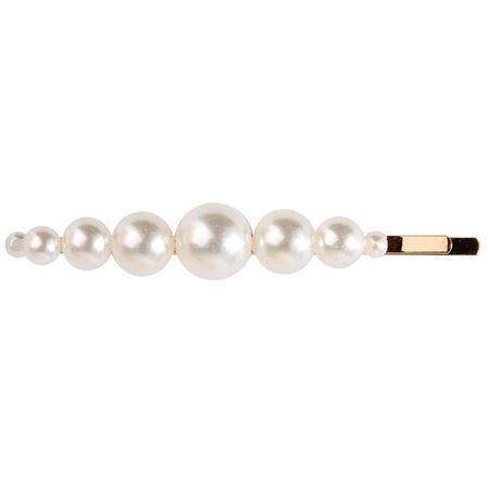 SOHO Mila hårnål med hvite perler - gull, No 6276