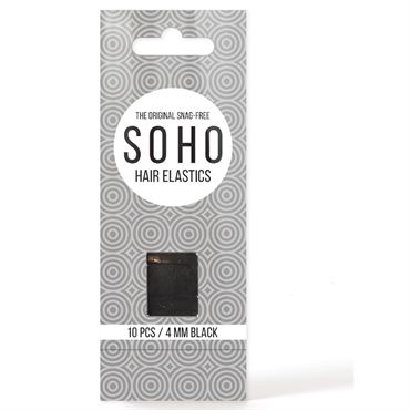 SOHO Snag-Free Hårstrikker, svart - 10 stk