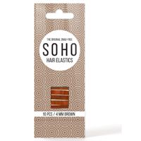 SOHO Snag-Free Hårstrikker, brun - 10 stk