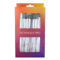 Technique Pro® Makeupbørster, Silver Edition - 10 stk
