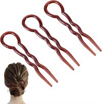 Twist Chignon Hårnåler - Brune 3 stk
