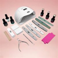 UNIQ Nail Starter Kit Komplet sett - Pro Gel Lakk sett med 80W negletørker med display, farger og tilbehør (CA-01 Limited Edition)