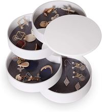 UNIQ Roterbart smykker organizer med 4 nivåer - Hvit