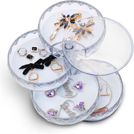 UNIQ Roterbart Smykkeskrin Organizer (5 Lag) - Transparent