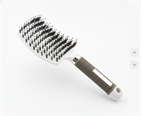 TBC Detangling Hairbrush With Wild Boar Hair - White
